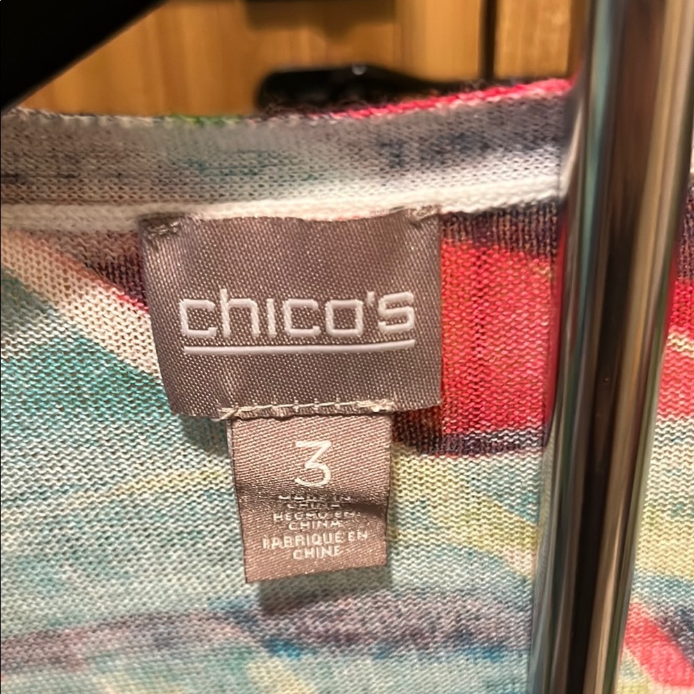 Chico's Multicolor Abstract Cardigan - Picture 2 of 10